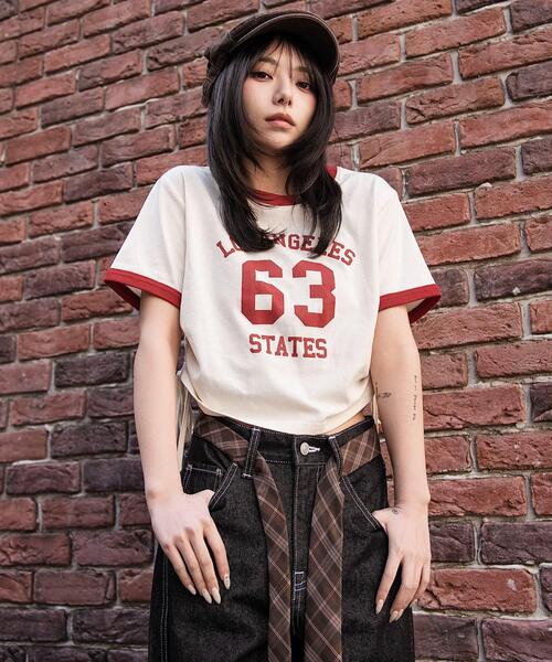 WEGO（ウィゴー）の「WEGO/【26年春新作】グラフィックサイドリボンドロストショートT（Tシャツ/カットソー・レディース・その他1/その他3/その他2/その他4/その他5/その他6・FREE）」の5枚目の写真