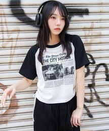 WEGO | WEGO/【26年春新作】グラフィックサイドリボンドロストショートT(Tシャツ/カットソー)