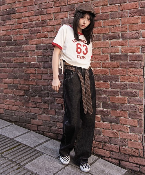 WEGO（ウィゴー）の「WEGO/【26年春新作】グラフィックサイドリボンドロストショートT（Tシャツ/カットソー・レディース・その他1/その他3/その他2/その他4/その他5/その他6・FREE）」の10枚目の写真