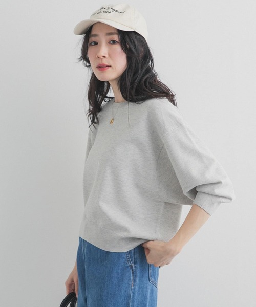 URBAN RESEARCH DOORS（アーバンリサーチドアーズ）の「ウォッシャブルブライトプルオーバー｜春服/春ニット/洗濯可/オフィスカジュアル/通勤（Tシャツ/カットソー・レディース・オートミール/ライトグレー/ピンク・FREE）」の12枚目の写真