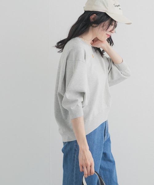 URBAN RESEARCH DOORS（アーバンリサーチドアーズ）の「ウォッシャブルブライトプルオーバー｜春服/春ニット/洗濯可/オフィスカジュアル/通勤（Tシャツ/カットソー・レディース・オートミール/ライトグレー/ピンク・FREE）」の14枚目の写真