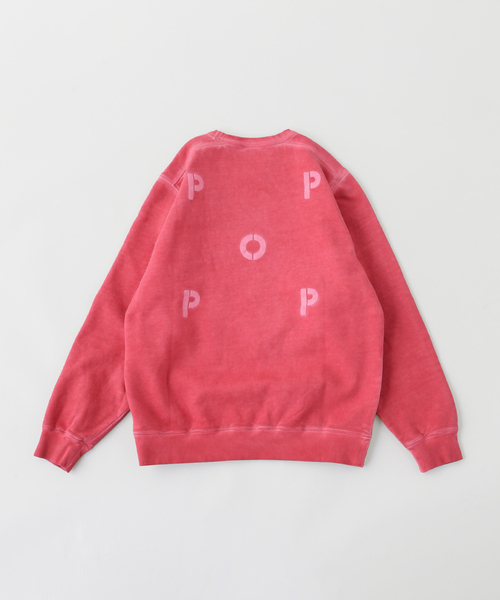 POP TRADING COMPANY（ポップトレーディングカンパニー）の「POP TRADING COMPANY / ポップトレーディングカンパニー stencil logo crewneck sweat（スウェット・メンズ・レッド・MEDIUM/LARGE）」の2枚目の写真