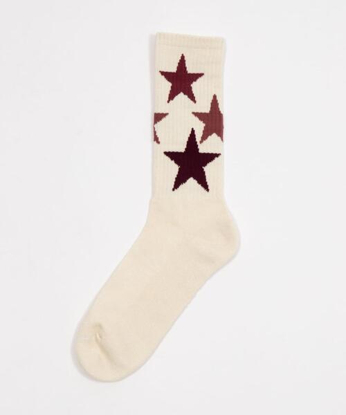 WEGO（ウィゴー）の「WEGO/スターデザインソックス（ソックス/靴下・メンズ・ブラック/オフホワイト・25-27CM）」の9枚目の写真