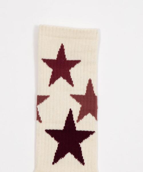 WEGO（ウィゴー）の「WEGO/スターデザインソックス（ソックス/靴下・メンズ・ブラック/オフホワイト・25-27CM）」の10枚目の写真