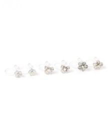 メタルフラワーノンホールピアス6点セット / 656233