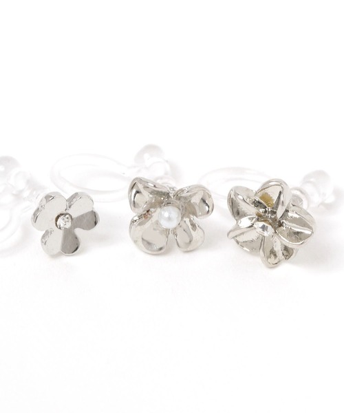 LAKOLE(ラコレ)の「メタルフラワーノンホールピアス6点セット / 656233(イヤリング・レディース・その他1/ピンク系その他・FREE)」の4枚目の写真