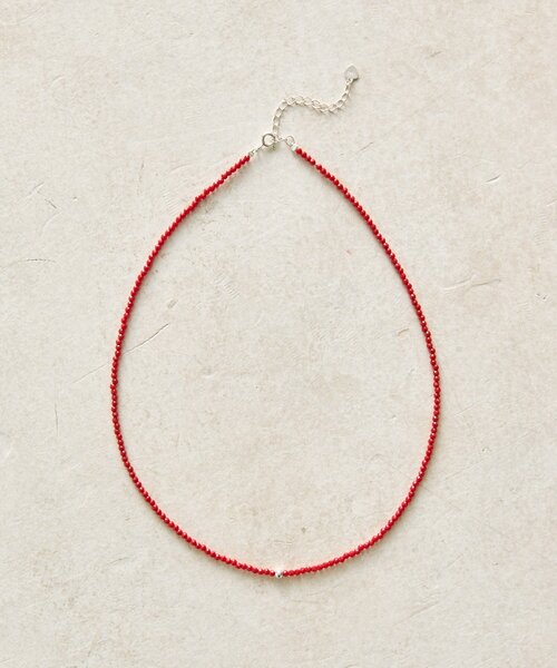 ear PAPILLONNER(イアパピヨネ)の「《スターリングシルバー使用》粒ストーンネックレス(ネックレス・レディース・レッド/ブラック/レッド系その他・FREE)」の8枚目の写真