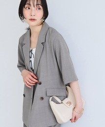 VIS | 美easyハーフスリーブダブルジャケット/イージーケア・接触冷感・セットアップ対応(テーラードジャケット)