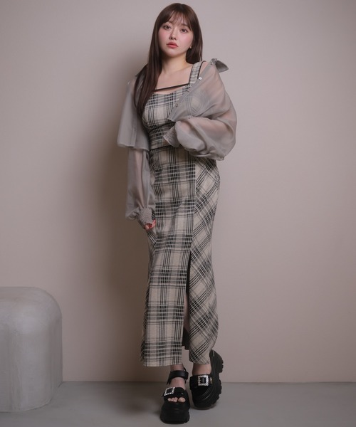 LIPSERVICE(リップサービス)の「UVカット2wayリボンシアーシャツ(シャツ/ブラウス・レディース・ベージュ/ホワイト/ブラック・S/M)」の21枚目の写真