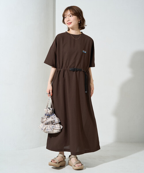 FREAK'S STORE(フリークスストア)の「限定展開 <UVカット・接触冷感・吸水速乾>AiRide(エアライド) ウエストベルト ワンピース(ワンピース・レディース・ベージュ/ブラウン/ブルー/ネイビー/オリーブ/ピンク系その他/ブラック・MEDIUM/SMALL)」の18枚目の写真