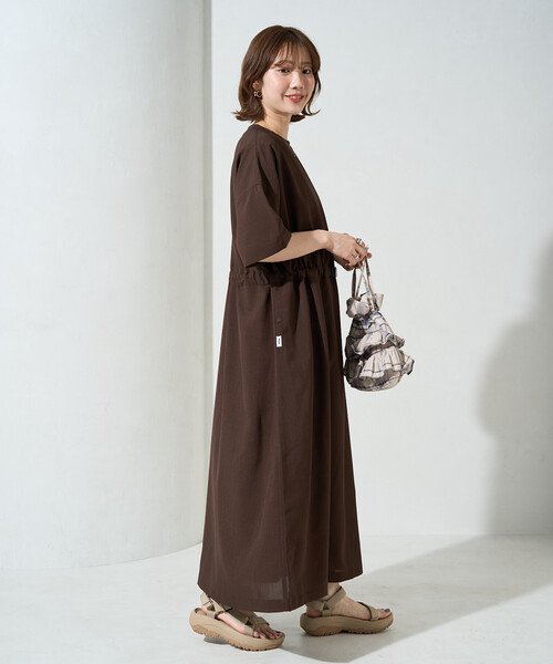 FREAK'S STORE(フリークスストア)の「限定展開 <UVカット・接触冷感・吸水速乾>AiRide(エアライド) ウエストベルト ワンピース(ワンピース・レディース・ベージュ/ブラウン/ブルー/ネイビー/オリーブ/ピンク系その他/ブラック・MEDIUM/SMALL)」の21枚目の写真