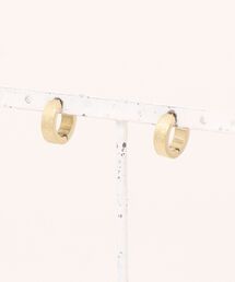 【汗や水に強い】〈ステンレス〉シャイニーフープイヤリング