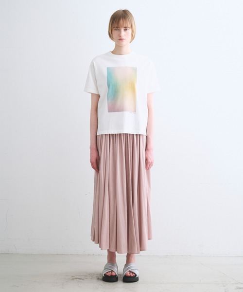 three dots（スリードッツ）の「ジャージーコレット ウィンドフレアスカート（スカート・レディース・ブラック/ピンク系その他/バーガンディー/ブルー系その他・MEDIUM/X-SMALL/SMALL）」の16枚目の写真