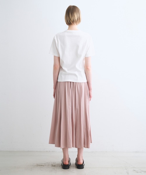 three dots（スリードッツ）の「ジャージーコレット ウィンドフレアスカート（スカート・レディース・ブラック/ピンク系その他/バーガンディー/ブルー系その他・MEDIUM/X-SMALL/SMALL）」の10枚目の写真