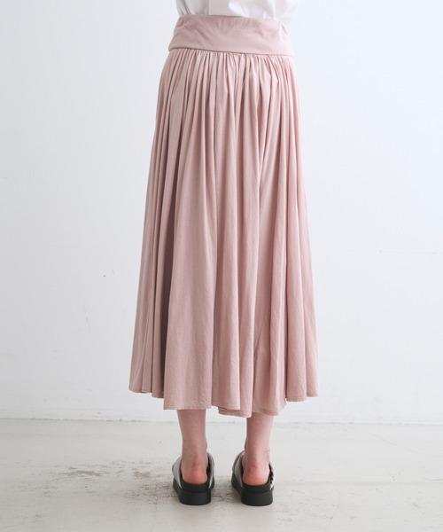 three dots（スリードッツ）の「ジャージーコレット ウィンドフレアスカート（スカート・レディース・ブラック/ピンク系その他/バーガンディー/ブルー系その他・MEDIUM/X-SMALL/SMALL）」の13枚目の写真