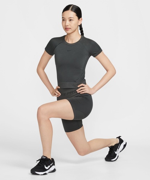 NIKE(ナイキ)の「ナイキ NIKE ナイキ NP DF SMLS S/S トップ(Tシャツ/カットソー・レディース・グリーン/チャコールグレー・S/M/L)」の7枚目の写真