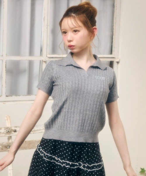candy pop tee ニット Tシャツ ドット 半袖 シースルー 白 新品 トップス – Tnewties