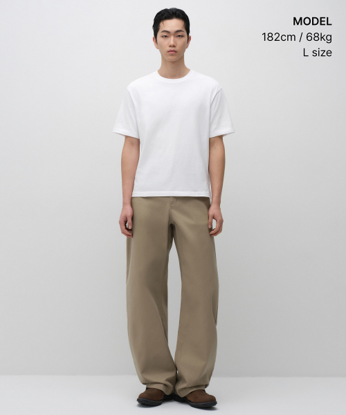 MUSINSA STANDARD(ムシンサスタンダード)の「レギュラークロップTシャツ(8色)(Tシャツ/カットソー・メンズ・ブラック/カーキ/グレー/ガンメタ/ライトグレー/ダークブラウン/ネイビー/ホワイト・SMALL/LARGE/X-LARGE/MEDIUM/2XL/3XL)」の17枚目の写真