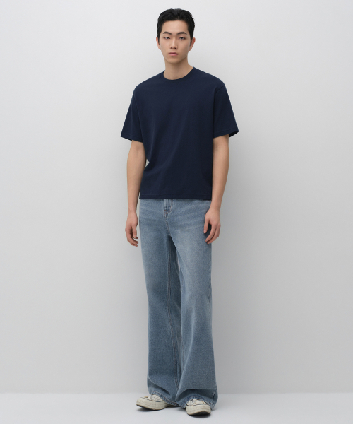 MUSINSA STANDARD(ムシンサスタンダード)の「レギュラークロップTシャツ(8色)(Tシャツ/カットソー・メンズ・ブラック/カーキ/グレー/ガンメタ/ライトグレー/ダークブラウン/ネイビー/ホワイト・SMALL/LARGE/X-LARGE/MEDIUM/2XL/3XL)」の22枚目の写真