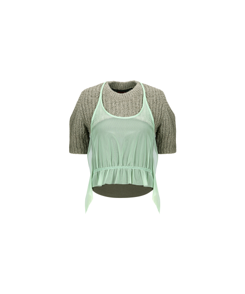 ADSB ANDERSSON BELL(アンダースンベル)の「カットアウトコンビネーションニットトップ atb1315w(BEIGE)(Tシャツ/カットソー・レディース・その他・SMALL/X-SMALL/MEDIUM)」の4枚目の写真