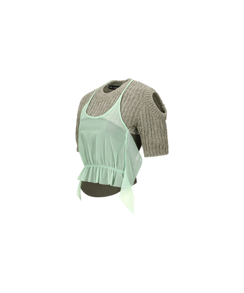ADSB ANDERSSON BELL(アンダースンベル)の「カットアウトコンビネーションニットトップ atb1315w(BEIGE)(Tシャツ/カットソー・レディース・その他・SMALL/X-SMALL/MEDIUM)」の5枚目の写真