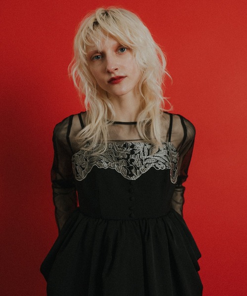 et.UNiVER(エトユニベール)の「Romantic lace 2piece(パンツドレス・レディース・ブラウン/ブラック/ブルー・SMALL/MEDIUM/LARGE)」の9枚目の写真