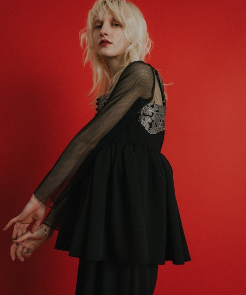 et.UNiVER(エトユニベール)の「Romantic lace 2piece(パンツドレス・レディース・ブラウン/ブラック/ブルー・SMALL/MEDIUM/LARGE)」の11枚目の写真
