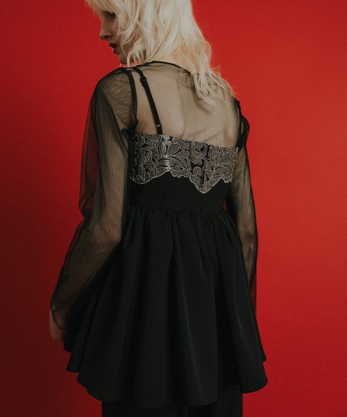 et.UNiVER(エトユニベール)の「Romantic lace 2piece(パンツドレス・レディース・ブラウン/ブラック/ブルー・SMALL/MEDIUM/LARGE)」の13枚目の写真