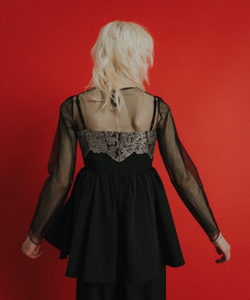 et.UNiVER(エトユニベール)の「Romantic lace 2piece(パンツドレス・レディース・ブラウン/ブラック/ブルー・SMALL/MEDIUM/LARGE)」の14枚目の写真