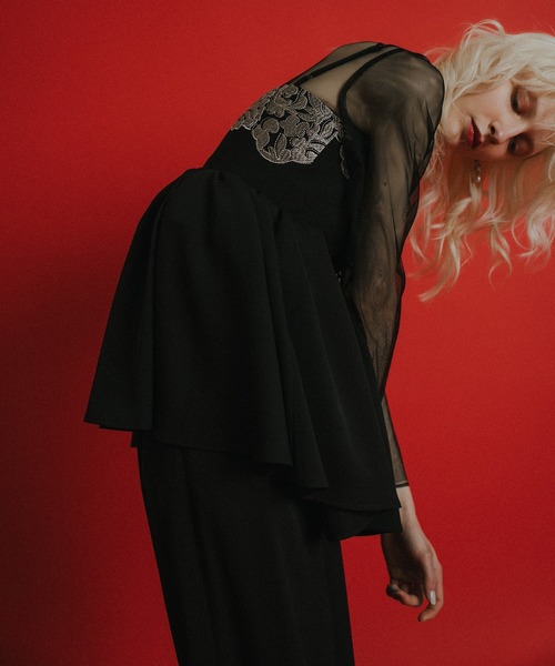 et.UNiVER(エトユニベール)の「Romantic lace 2piece(パンツドレス・レディース・ブラウン/ブラック/ブルー・SMALL/MEDIUM/LARGE)」の15枚目の写真