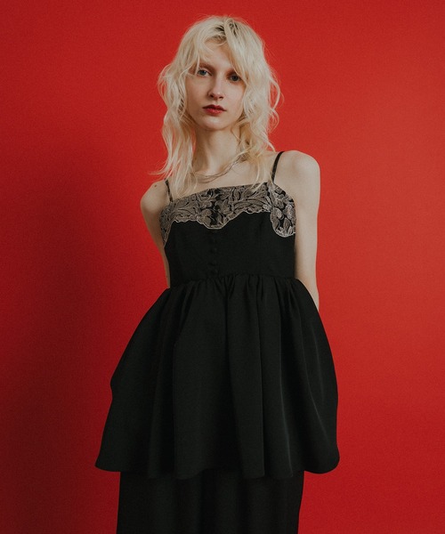 et.UNiVER(エトユニベール)の「Romantic lace 2piece(パンツドレス・レディース・ブラウン/ブラック/ブルー・SMALL/MEDIUM/LARGE)」の17枚目の写真