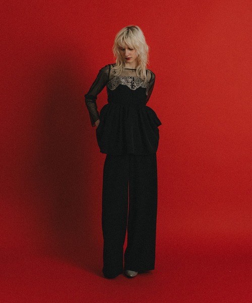 et.UNiVER(エトユニベール)の「Romantic lace 2piece(パンツドレス・レディース・ブラウン/ブラック/ブルー・SMALL/MEDIUM/LARGE)」の7枚目の写真