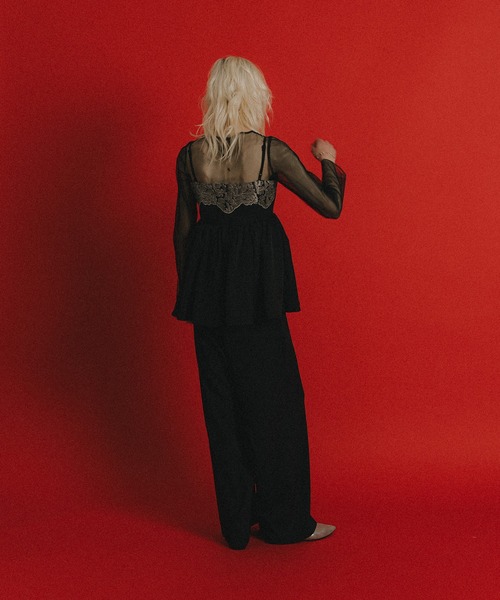 et.UNiVER(エトユニベール)の「Romantic lace 2piece(パンツドレス・レディース・ブラウン/ブラック/ブルー・SMALL/MEDIUM/LARGE)」の8枚目の写真