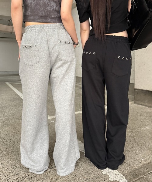 Figments(フィグメンツ)の「アイレットスウェットパンツ(その他パンツ・レディース・杢グレー/ブラック・FREE)」の13枚目の写真