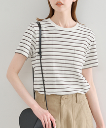 ハリヌキリブマルチボーダーTシャツ