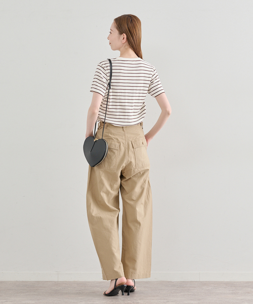 U by SPICK&SPAN(ユーバイスピックアンドスパン)の「ハリヌキリブマルチボーダーTシャツ(Tシャツ/カットソー・レディース・ブラウン/アイボリー・FREE)」の21枚目の写真