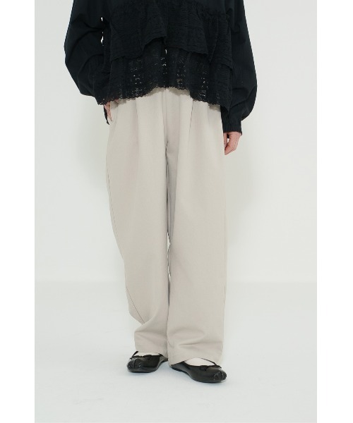 HEART MARKET(ハートマーケット)の「ゆったりラクのびタックワイドパンツ(その他パンツ・レディース・チャコール/カーキ/ピンク/ベージュ・MEDIUM/LARGE)」の3枚目の写真
