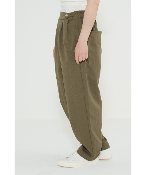 HEART MARKET(ハートマーケット)の「ゆったりラクのびタックワイドパンツ(その他パンツ・レディース・チャコール/カーキ/ピンク/ベージュ・MEDIUM/LARGE)」の12枚目の写真