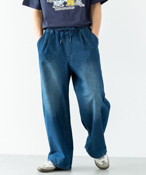 CRAFT STANDARD BOUTIQUE(クラフトスタンダードブティック)の「ライトオンス接触冷感デニムパンツ(デニムパンツ・メンズ・インディゴブルー/ブラック・L/M)」の2枚目の写真