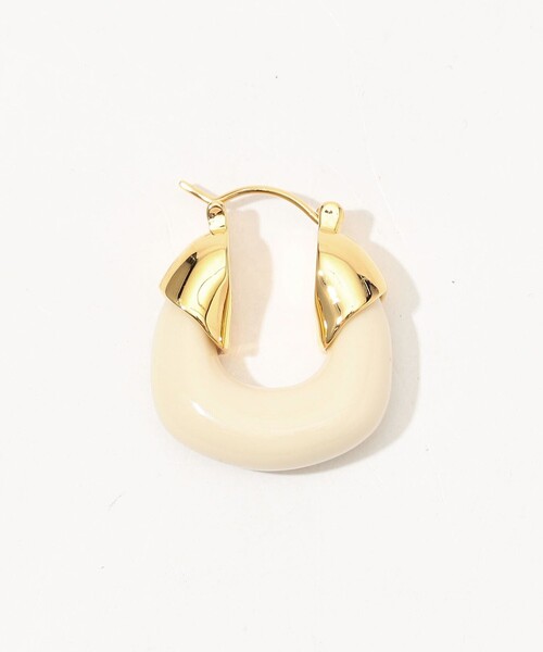 lizzie fortunato jewels(リジーフォルトゥナート)の「Lizzie Fortunato MINI ORGANIC HOOPS ピアス(ピアス(両耳用)・レディース・ホワイト系その他・FREE)」の3枚目の写真