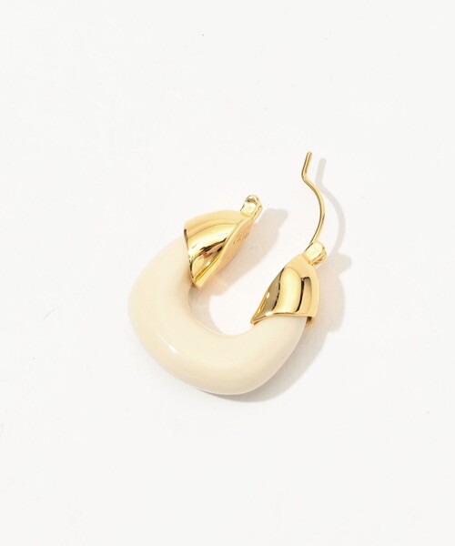 lizzie fortunato jewels(リジーフォルトゥナート)の「Lizzie Fortunato MINI ORGANIC HOOPS ピアス(ピアス(両耳用)・レディース・ホワイト系その他・FREE)」の4枚目の写真