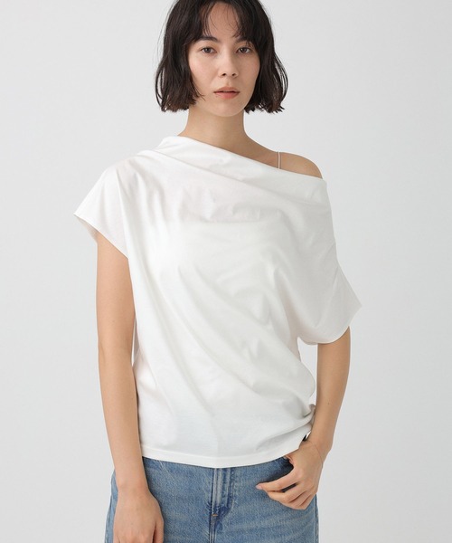 BABYLONE（バビロン）の「スムースドレーププルオーバー（Tシャツ/カットソー・レディース・ホワイト/チャコール/グレー・フリー）」の19枚目の写真