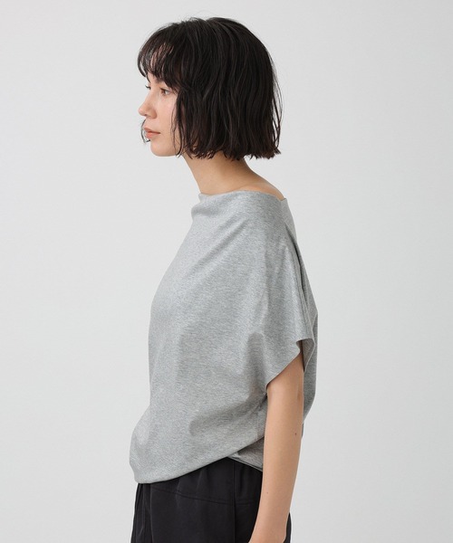 BABYLONE（バビロン）の「スムースドレーププルオーバー（Tシャツ/カットソー・レディース・ホワイト/チャコール/グレー・フリー）」の5枚目の写真