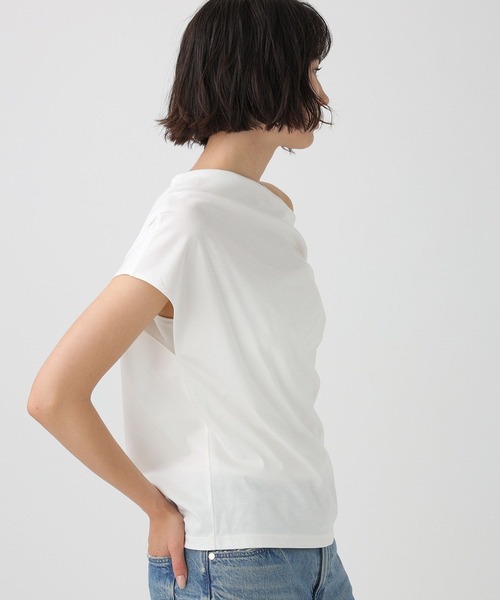 BABYLONE（バビロン）の「スムースドレーププルオーバー（Tシャツ/カットソー・レディース・ホワイト/チャコール/グレー・フリー）」の21枚目の写真
