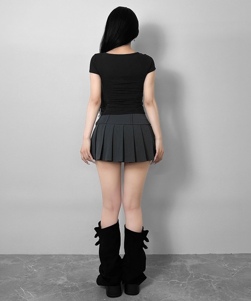 FOLLOWIN(フォロウィン)の「【4COLOR】くびれ見えレタリング コンパクトTシャツ(Tシャツ/カットソー・レディース・ホワイト/グレー/ピンク/ブラック・FREE)」の21枚目の写真