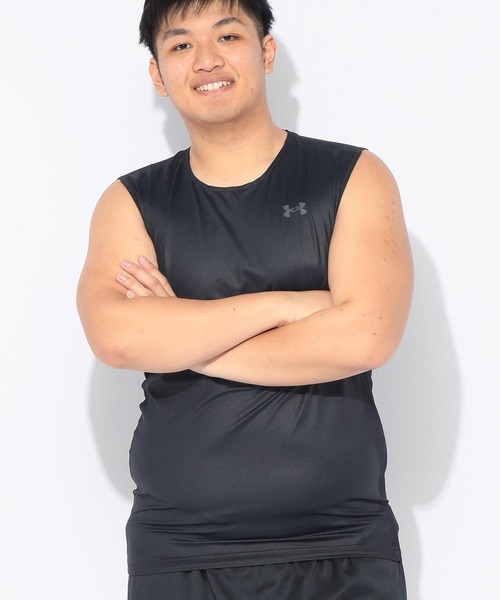 UNDER ARMOUR（アンダーアーマー）の「タンクトップ 夏 コンプレッション スリーブレス シャツ メンズ 大きいサイズ UA COOL アイソチル ノースリーブ シャツ トレーニング アウトドア UNDER ARMOUR アンダーアーマー（タンクトップ・メンズ・ブラック/グレー・3XL/4XL/5XL）」の21枚目の写真