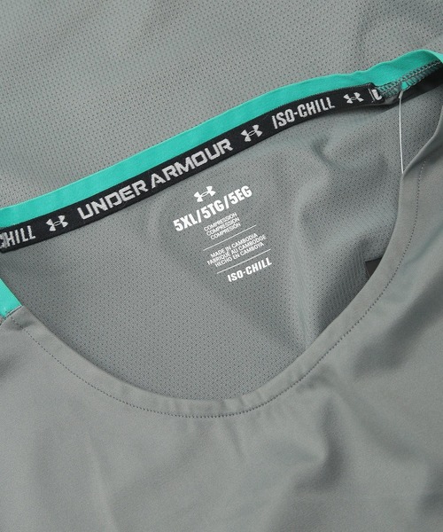UNDER ARMOUR（アンダーアーマー）の「タンクトップ 夏 コンプレッション スリーブレス シャツ メンズ 大きいサイズ UA COOL アイソチル ノースリーブ シャツ トレーニング アウトドア UNDER ARMOUR アンダーアーマー（タンクトップ・メンズ・ブラック/グレー・3XL/4XL/5XL）」の3枚目の写真