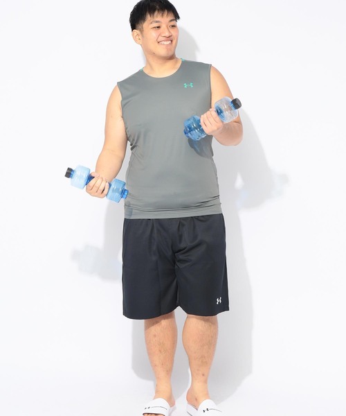 UNDER ARMOUR（アンダーアーマー）の「タンクトップ 夏 コンプレッション スリーブレス シャツ メンズ 大きいサイズ UA COOL アイソチル ノースリーブ シャツ トレーニング アウトドア UNDER ARMOUR アンダーアーマー（タンクトップ・メンズ・ブラック/グレー・3XL/4XL/5XL）」の15枚目の写真