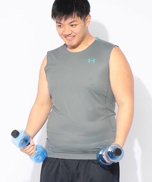 UNDER ARMOUR（アンダーアーマー）の「タンクトップ 夏 コンプレッション スリーブレス シャツ メンズ 大きいサイズ UA COOL アイソチル ノースリーブ シャツ トレーニング アウトドア UNDER ARMOUR アンダーアーマー（タンクトップ・メンズ・ブラック/グレー・3XL/4XL/5XL）」の16枚目の写真