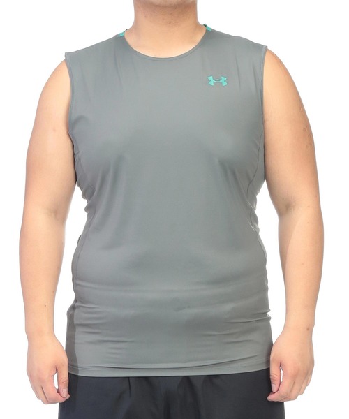 UNDER ARMOUR（アンダーアーマー）の「タンクトップ 夏 コンプレッション スリーブレス シャツ メンズ 大きいサイズ UA COOL アイソチル ノースリーブ シャツ トレーニング アウトドア UNDER ARMOUR アンダーアーマー（タンクトップ・メンズ・ブラック/グレー・3XL/4XL/5XL）」の11枚目の写真